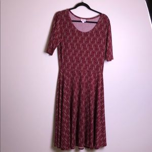 LuLaRoe size XL Nicole dress, like-new
